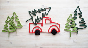 Camion de Noël et son sapin - TricoTiCota