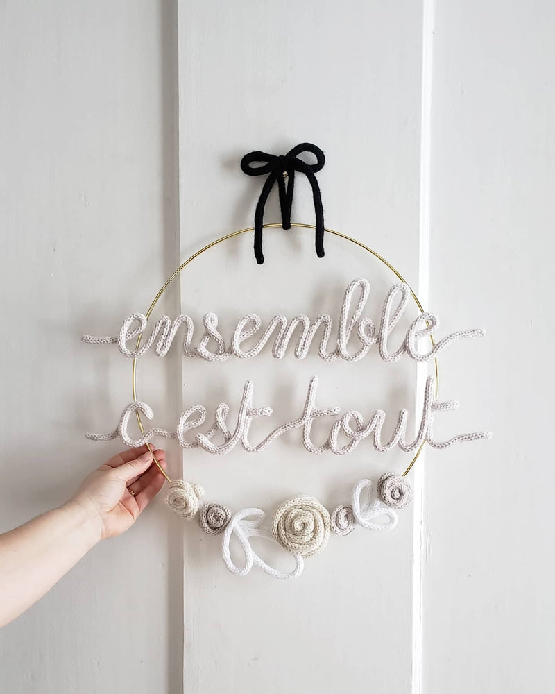 Cerceau décoratif - ''ensemble c'est tout'' - TricoTiCota