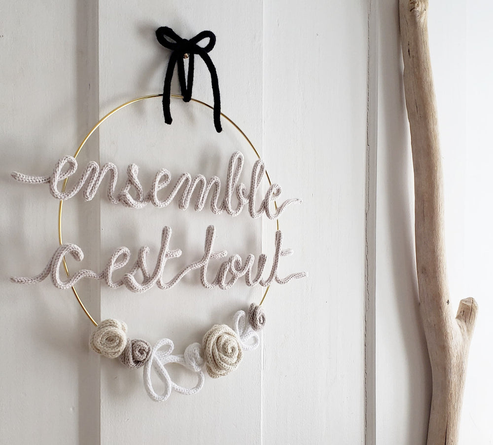 Cerceau décoratif - ''ensemble c'est tout'' - TricoTiCota