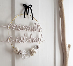 Cerceau décoratif - ''ensemble c'est tout'' - TricoTiCota