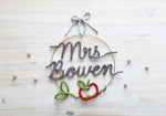 Cerceau décoratif pour enseignant - Modèle ''Pomme''