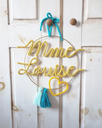 Cerceau décoratif - Modèle ''Coeur et pompons''