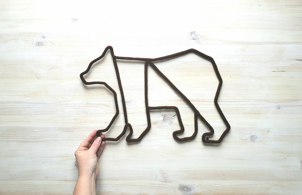 L'ours origami en tricotin