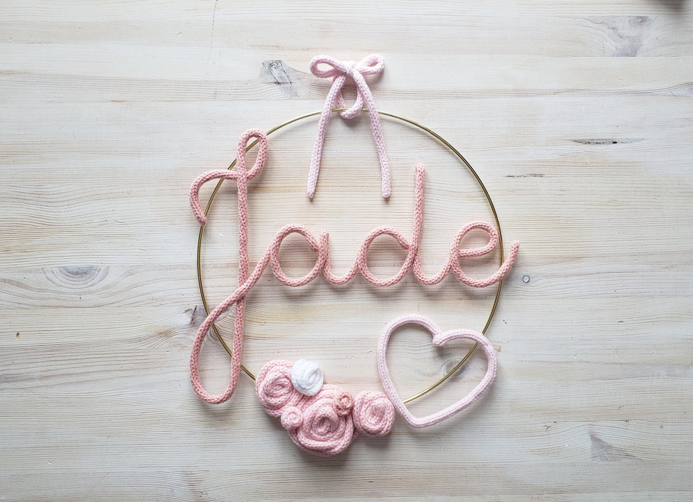 Cerceau décoratif - Modèle ''Coeur et rosettes'