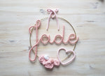 Cerceau décoratif - Modèle ''Coeur et rosettes'
