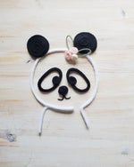 Panda avec ou sans fleurs en tricotin