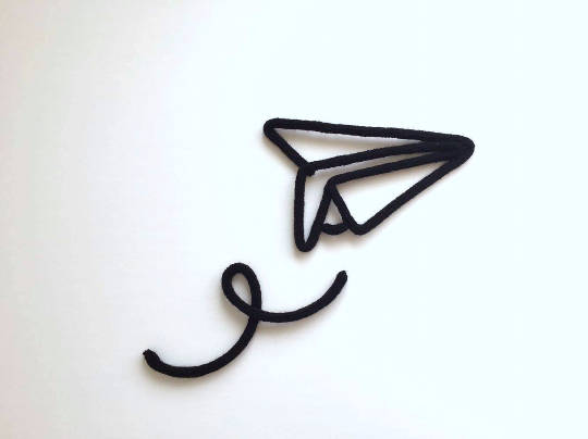 Avion origami en tricotin - Avion de papier