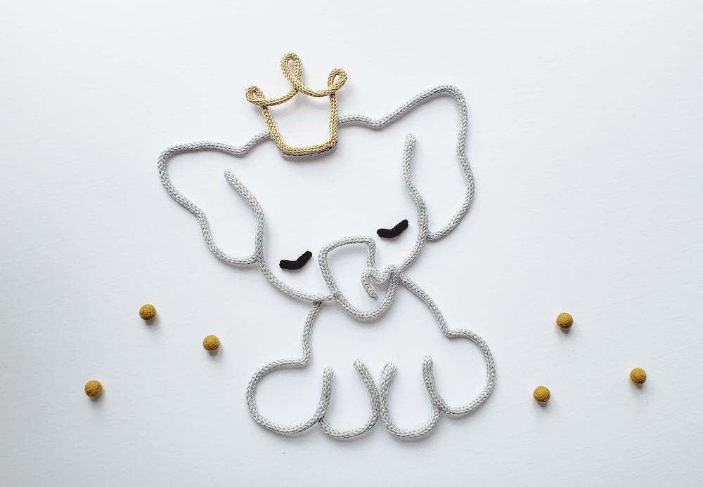 Éléphant royal en tricotin