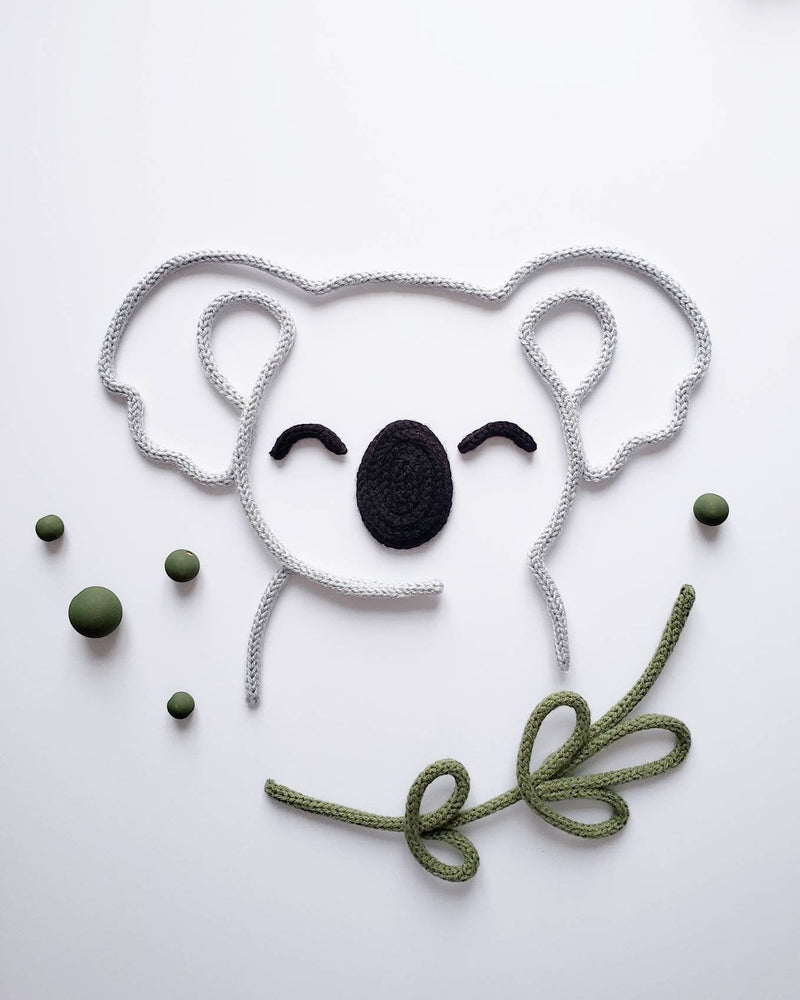 KOALA avec sa tige en tricotin